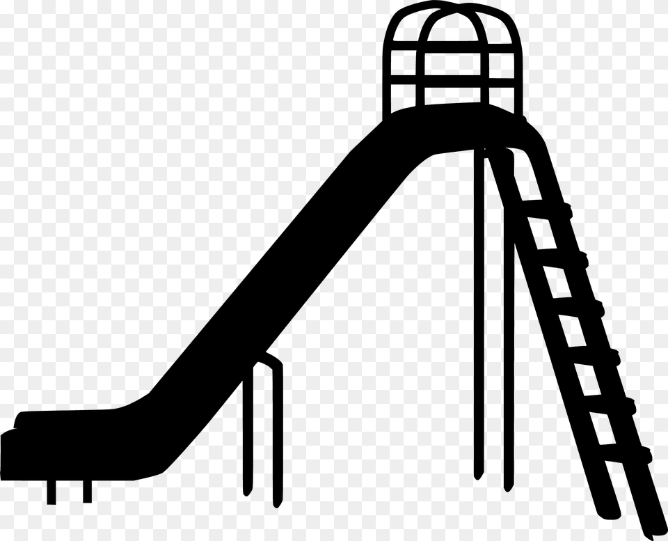 Playground Slide Silhouette, Toy, Outdoors, Play Area, Outdoor Play Area Png Image