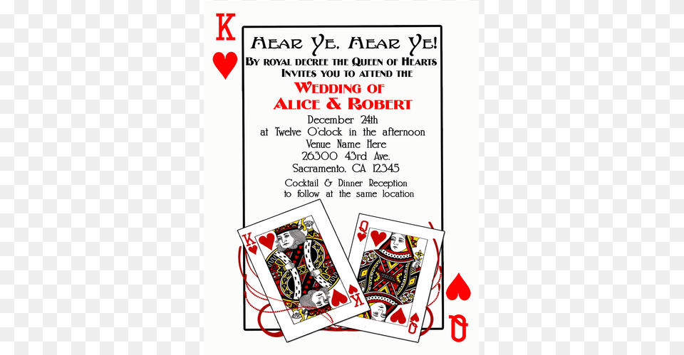 Playing Card King And Queen Of Hearts Wedding Engagement Illustration, Advertisement, Poster, Person, Body Part Free Transparent Png