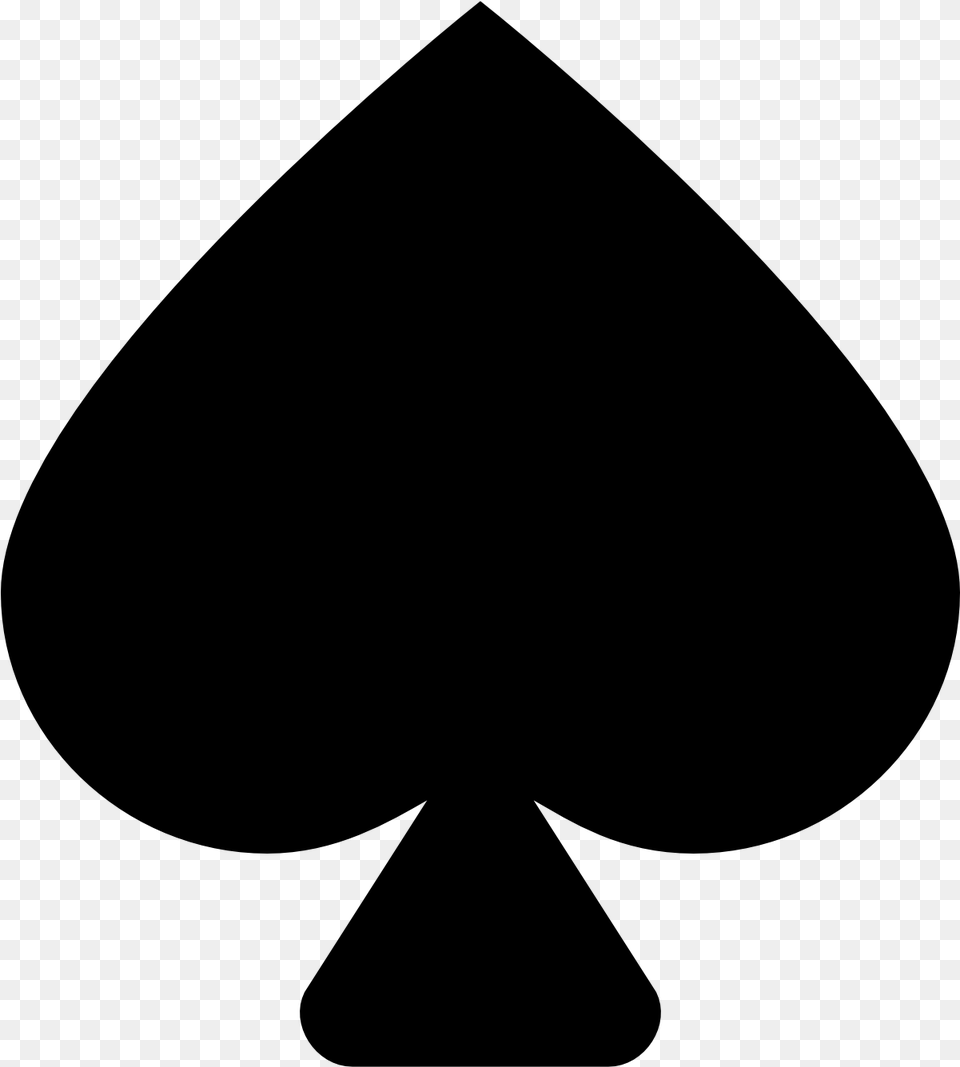 Playing Card Spade, Gray Png Image