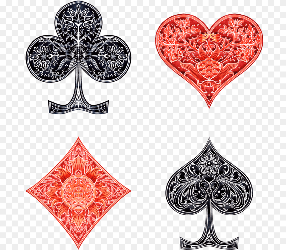 Playing Card Suit, Accessories, Earring, Jewelry, Pattern Free Png Download