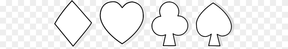 Playing Card Symbols Freehand Vector Drawing Heart, Stencil, Weapon Free Png