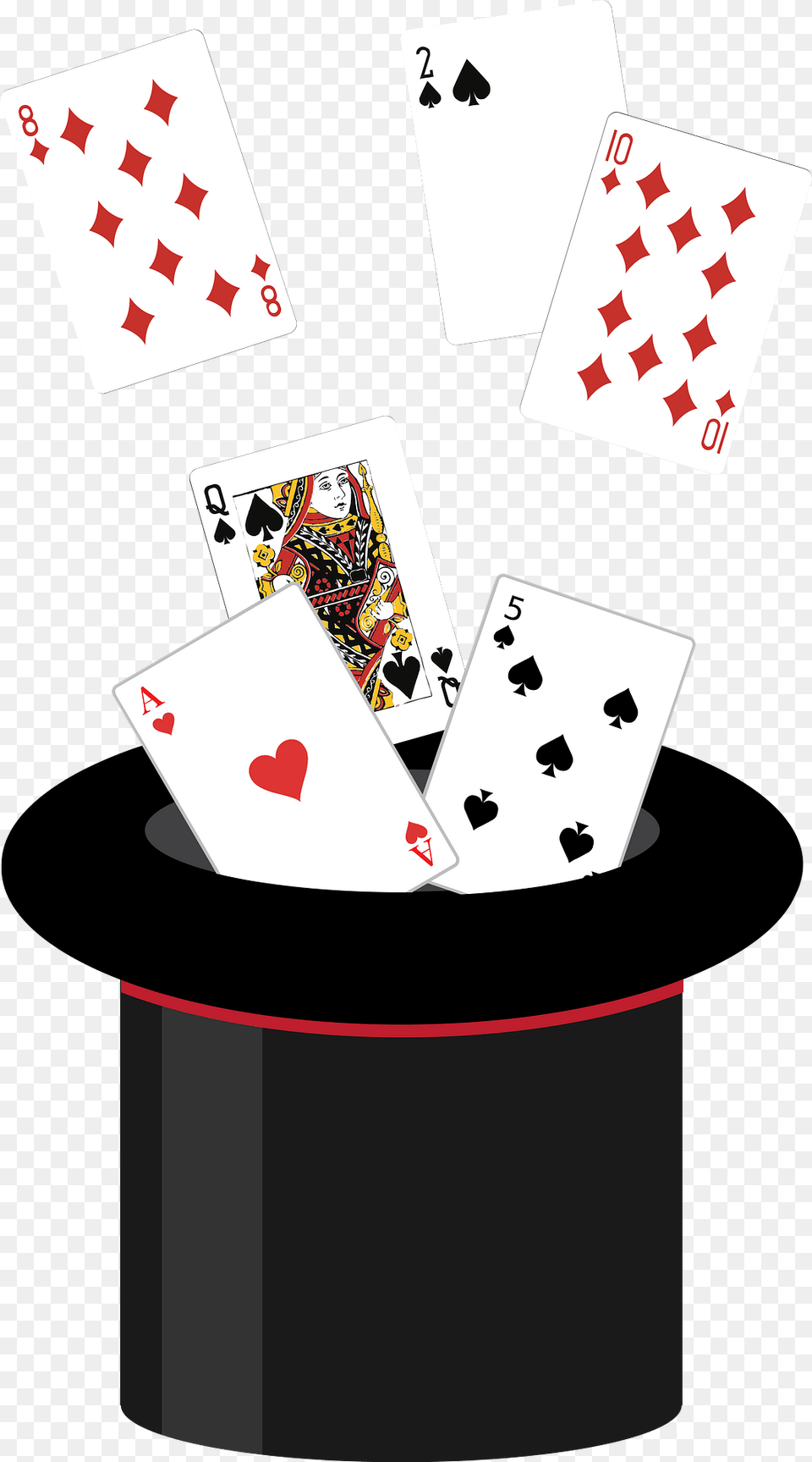 Playing Card Used In Magic Tricks Clipart, Game, Gambling, Business Card, Paper Png