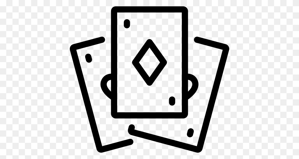 Playing Cards Icon, Gray Png