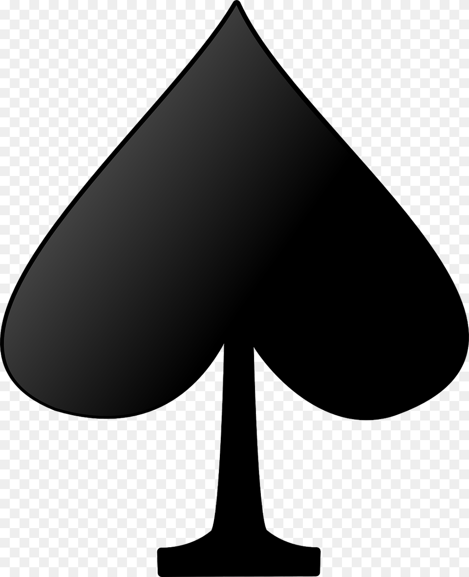Playing Cards Symbols Spade, Lamp, Lighting, Silhouette, Triangle Free Png Download