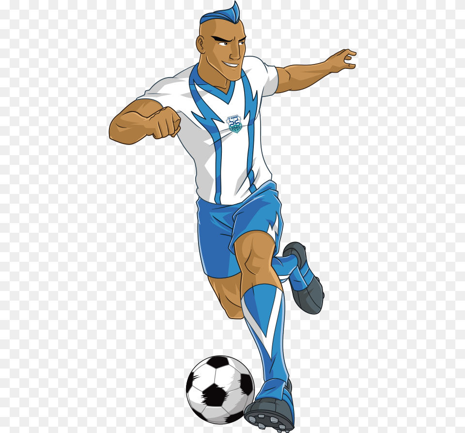 Playing Clipart Football Striker Supa Strikas All Teams, Adult, Male, Man, Person Free Png Download