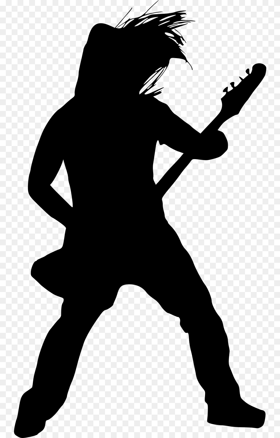 Playing Electric Guitar, Gray Png Image
