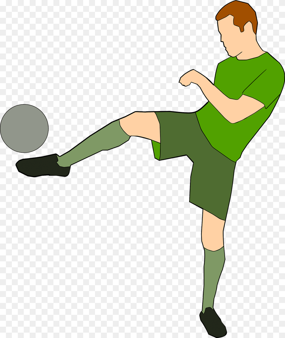 Playing Football Clipart, Kicking, Person, Shorts, Clothing Free Png Download