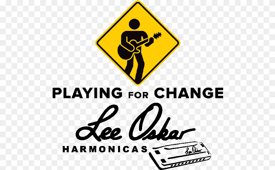 Playing For Change Listen To The Music Playing For Change Logo, Sign, Symbol, Person, Road Sign Free Png Download