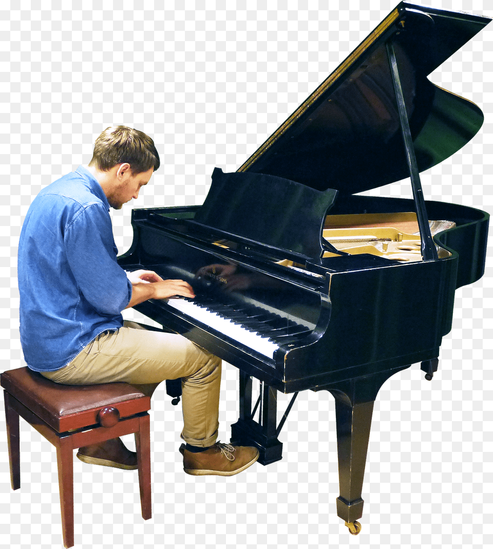 Playing Grand Piano Person Playing Piano, Musical Instrument, Keyboard, Adult, Male Png Image