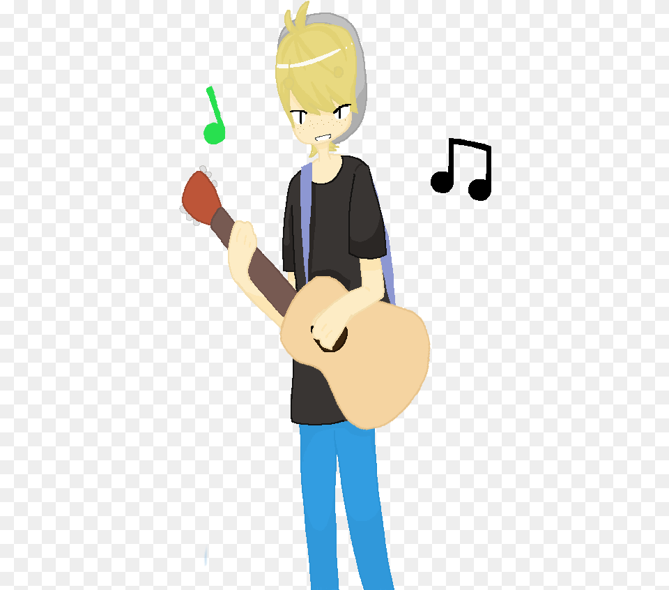 Playing Guitar Cartoon Gif Playing Guitar Animated Gif, Person, Musical Instrument, Face, Head Free Png Download