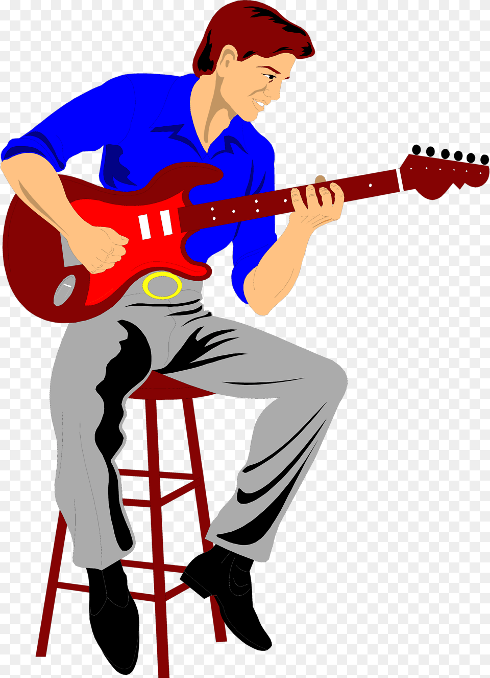 Playing Guitar Clip Art, Musical Instrument, Adult, Man, Male Free Png