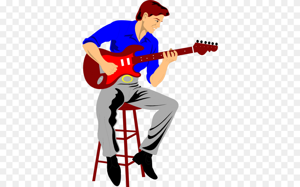 Playing Guitar Clipart Nice Clip Art, Musical Instrument, Person, Face, Head Free Png