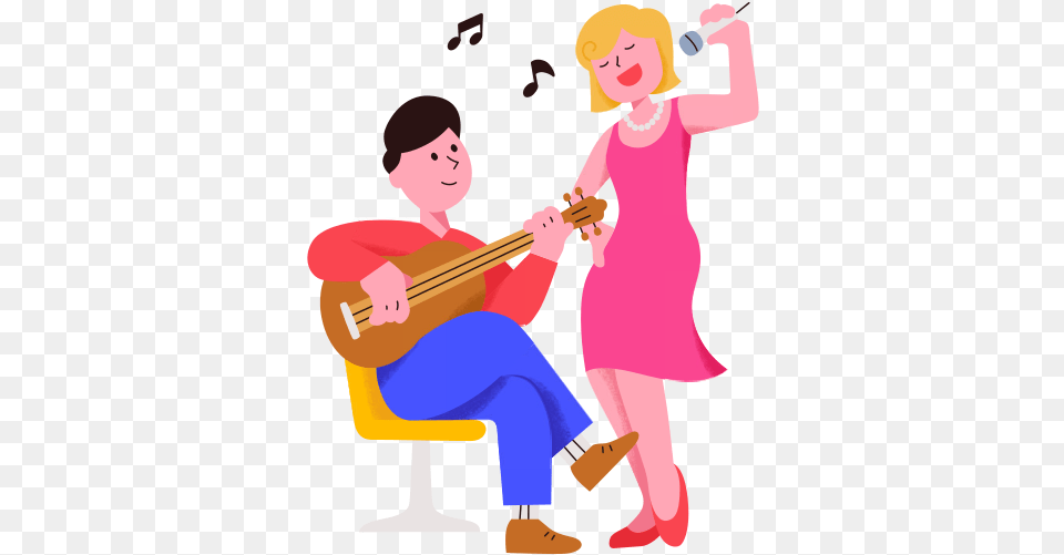 Playing Music Icon Of Streamlineicons Flat Happy, Duet, Person, Performer, Baby Png