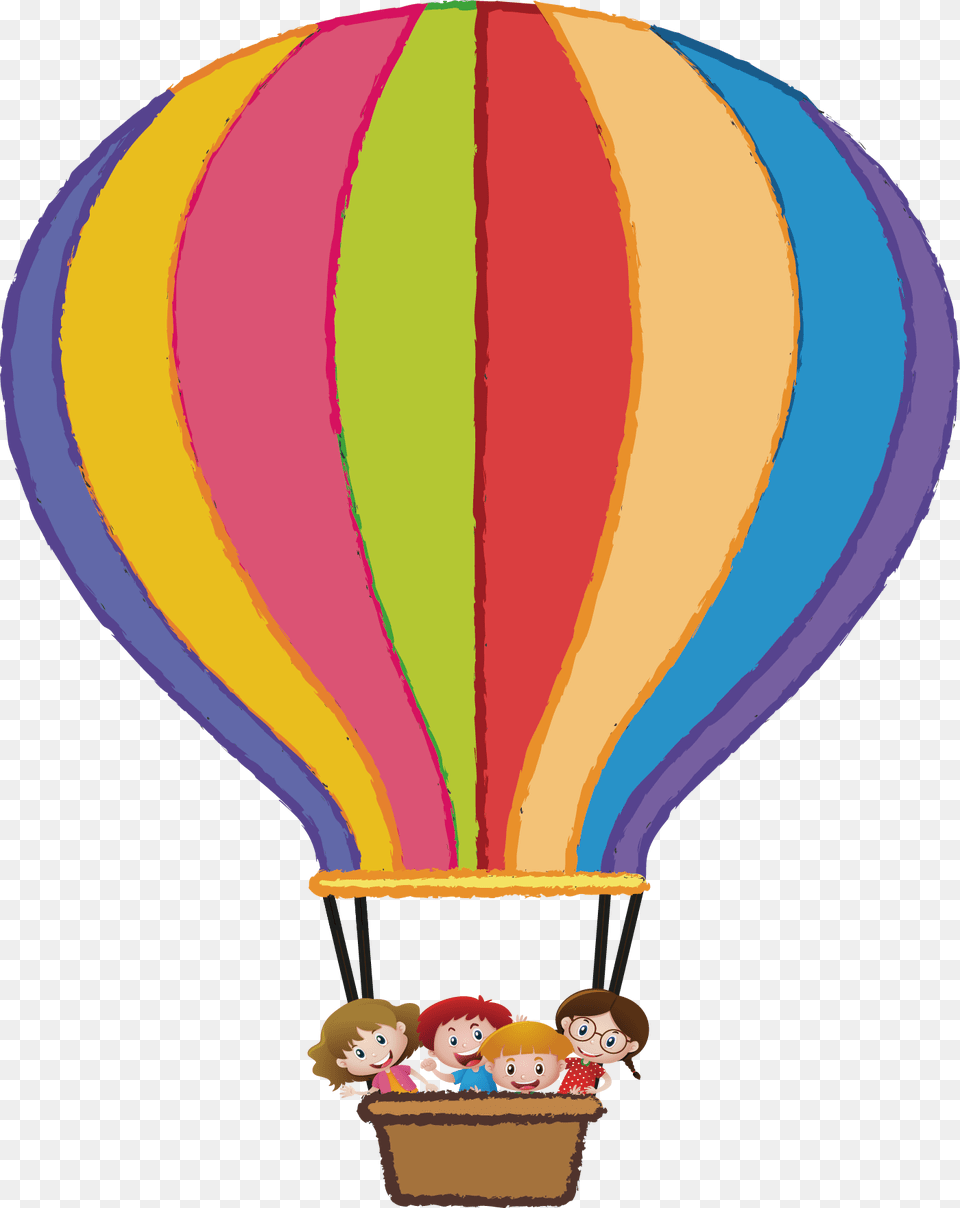 Playing Objects Of Kids Vector Hot Air Balloon With Fire Clip Art, Aircraft, Hot Air Balloon, Transportation, Vehicle Png