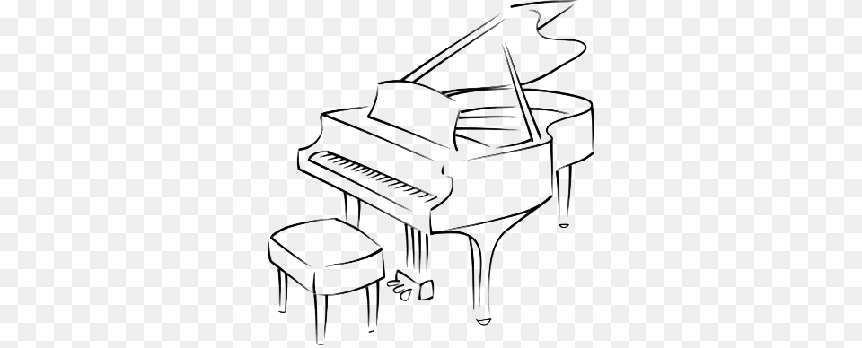 Playing Piano Drawing Vector Freehand Drawing Of An Baby Grand Piano Clipart, Grand Piano, Keyboard, Musical Instrument Free Png