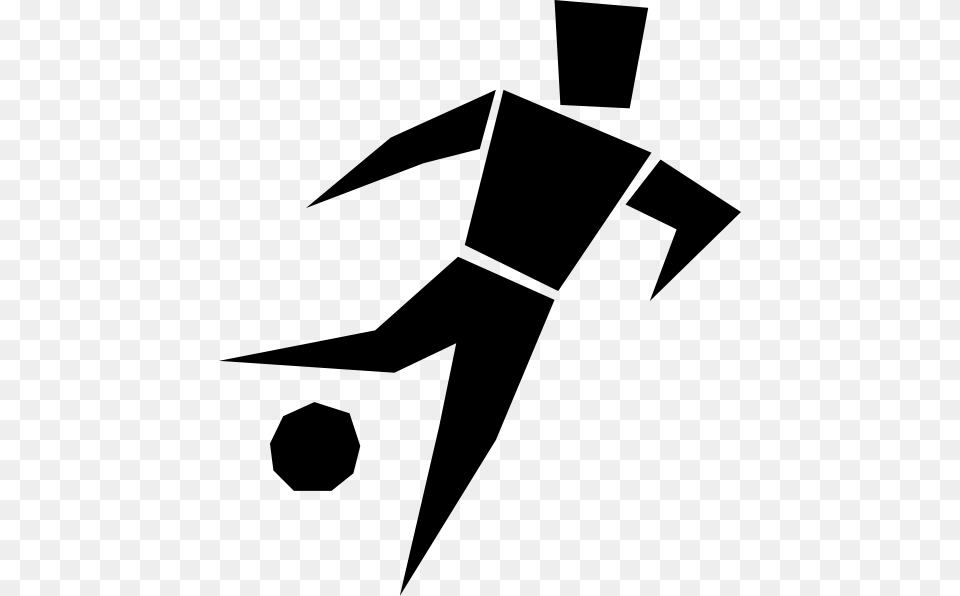 Playing Soccer Clip Art, Stencil Free Transparent Png