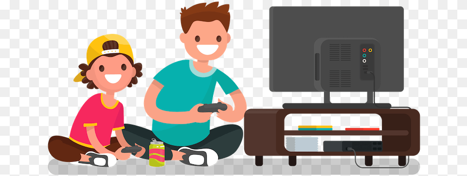 Playing Video Games Clipart Play Video Games Animation Mothers Day Wishes Funny, Computer, Electronics, Pc, Baby Free Png