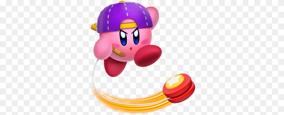 Playing With A Yoyo Transparent Kirby Star Allies Kirby Yoyo, Toy, Rattle Png Image