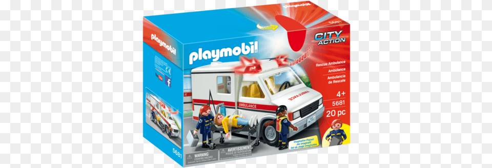 Playmobil 5681 Rescue Ambulance Playmobil Rescue Ambulance Playset, Transportation, Van, Vehicle, Boy Free Png Download