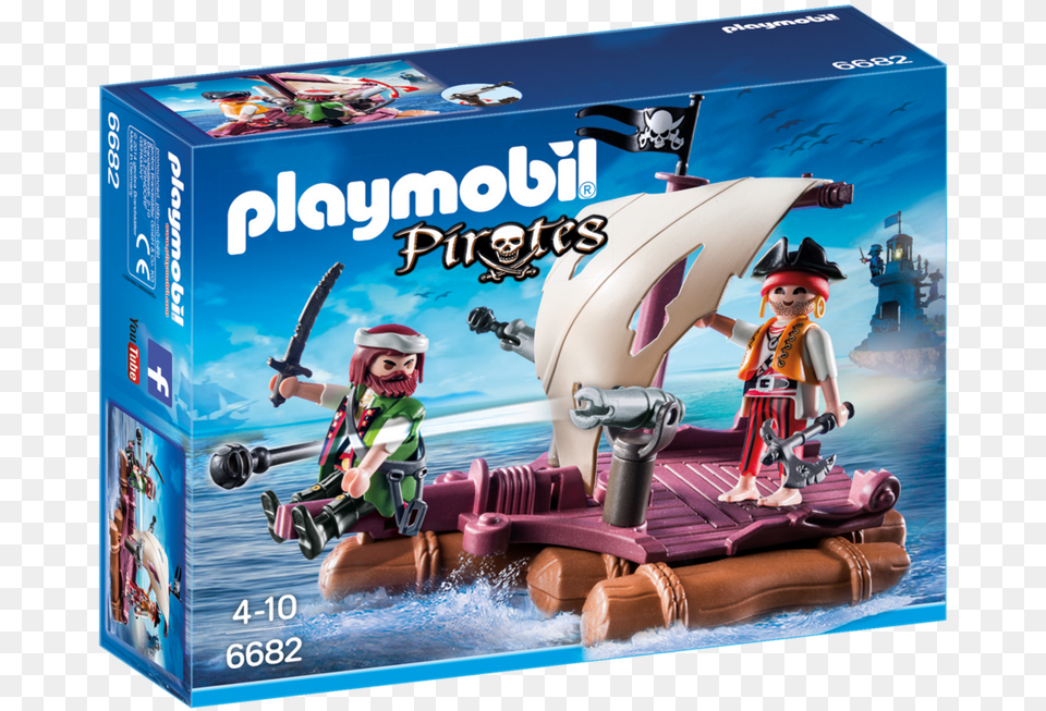 Playmobil 6682 Pirates Pirate Raft Image 1 Playmobil, Person, Face, Head Png