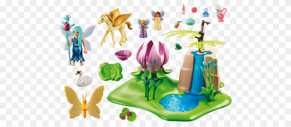 Playmobil 9135 Mystical Fairy Glen Playmobil Fairy Glen, Figurine, People, Food, Person Png