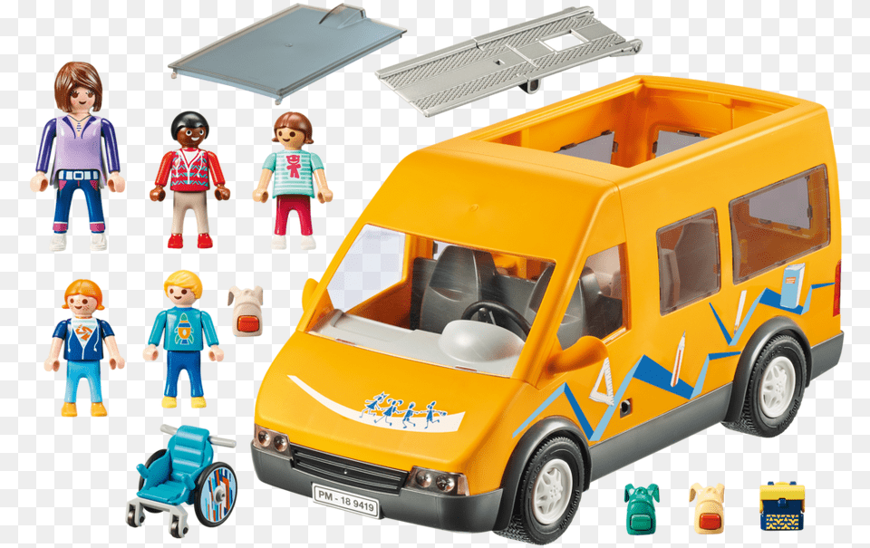 Playmobil 9419 School Bus Back Bus Playmobil, Child, Female, Girl, Person Free Transparent Png