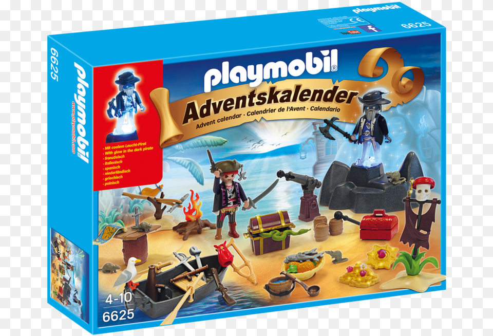 Playmobil Advent Calendar Secret Pirates Treasure, Toy, Person, Animal, Bird Free Transparent Png