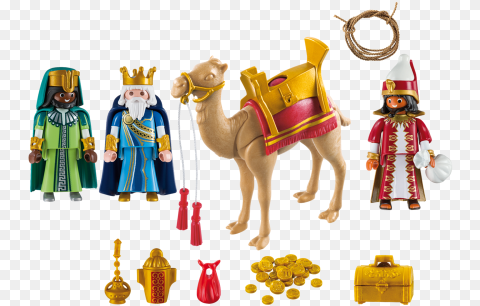 Playmobil Christmas Three Wise Kingsmen Mirre Wierook En Goud, Person, Adult, Female, Woman Free Transparent Png