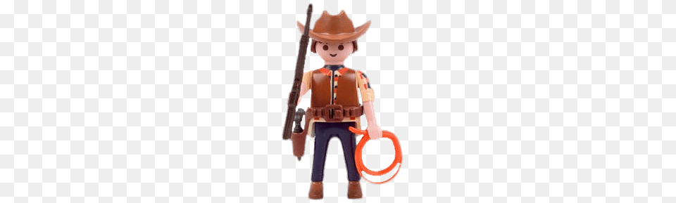 Playmobil Cowboy With Lasso, Clothing, Hat, Firearm, Weapon Free Transparent Png