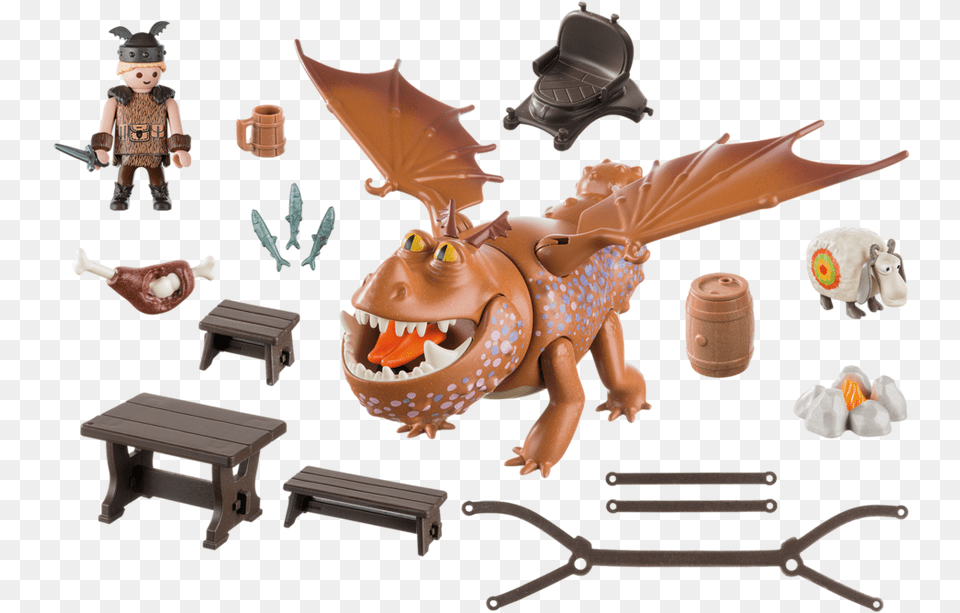 Playmobil Fishlegs With Meatlug 9460 Playmobil 9460, Baby, Person, Animal, Dinosaur Png Image