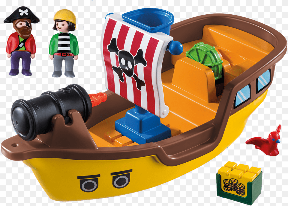 Playmobil Floating Pirate Ship Good Toy Guide Km Playmobil 123 Pirate Ship, Clothing, Hardhat, Helmet, Baby Free Png Download