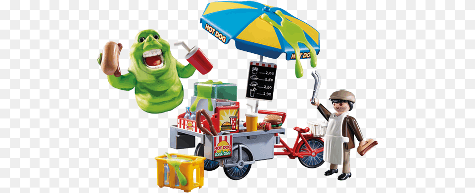 Playmobil Ghostbusters Hot Dog Stand, Child, Female, Girl, Person Free Png