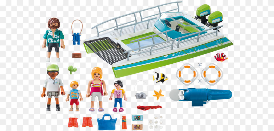 Playmobil Glass Bottom Boat, Girl, Child, Person, Female Free Png