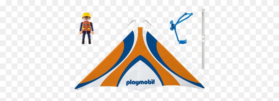 Playmobil Outdoor Action Orange Hang Glider, Baby, Person, Tent, Blade Free Png Download