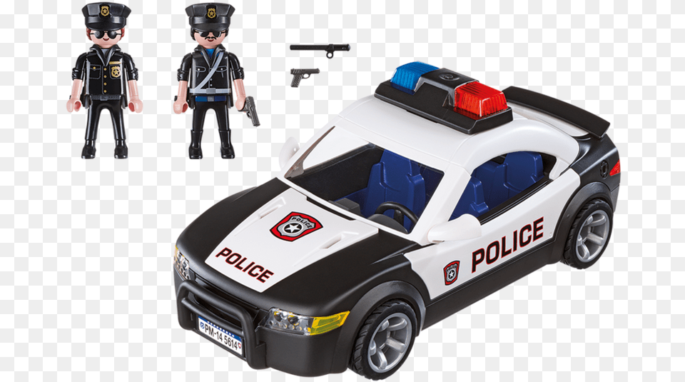 Playmobil Police Cruiser Patrol Car With Flashing Lights Playmobil Police Car, Vehicle, Transportation, Police Car, Person Free Png Download
