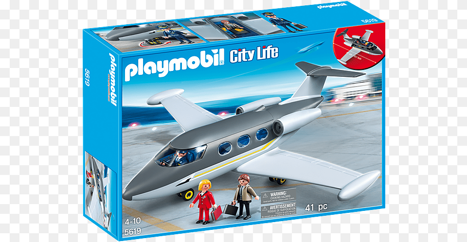 Playmobil Private Jet, Aircraft, Airplane, Transportation, Vehicle Free Png