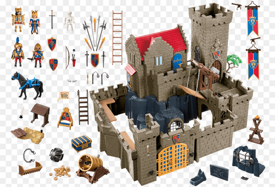 Playmobil Royal Lion Knight39s Castle, Person, Animal, Horse, Mammal Free Transparent Png