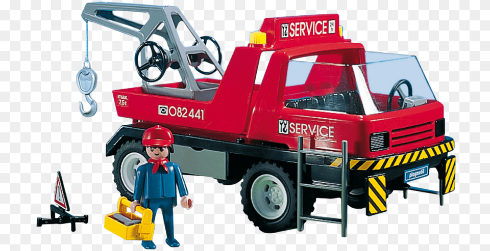 Playmobil Tow Truck, Transportation, Tow Truck, Helmet, Hardhat Png Image
