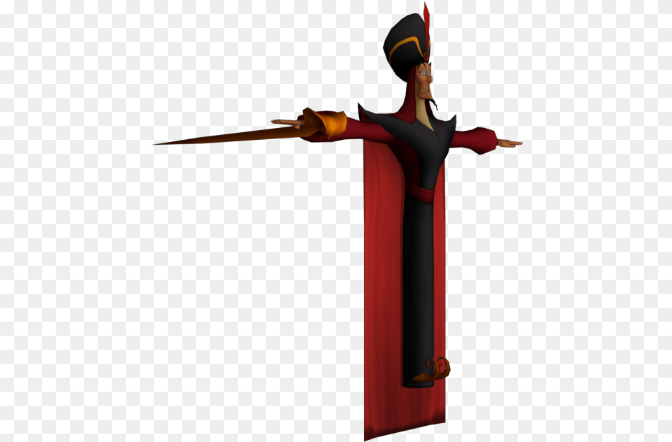 Playstation 2 Kingdom Hearts Jafar The Models Resource Kingdom Hearts Jafar Model, Cross, Symbol, Sword, Weapon Free Png Download