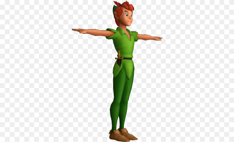 Playstation 2 Kingdom Hearts Peter Pan The Models Resource Fictional Character, Person, Clothing, Costume, Elf Free Transparent Png
