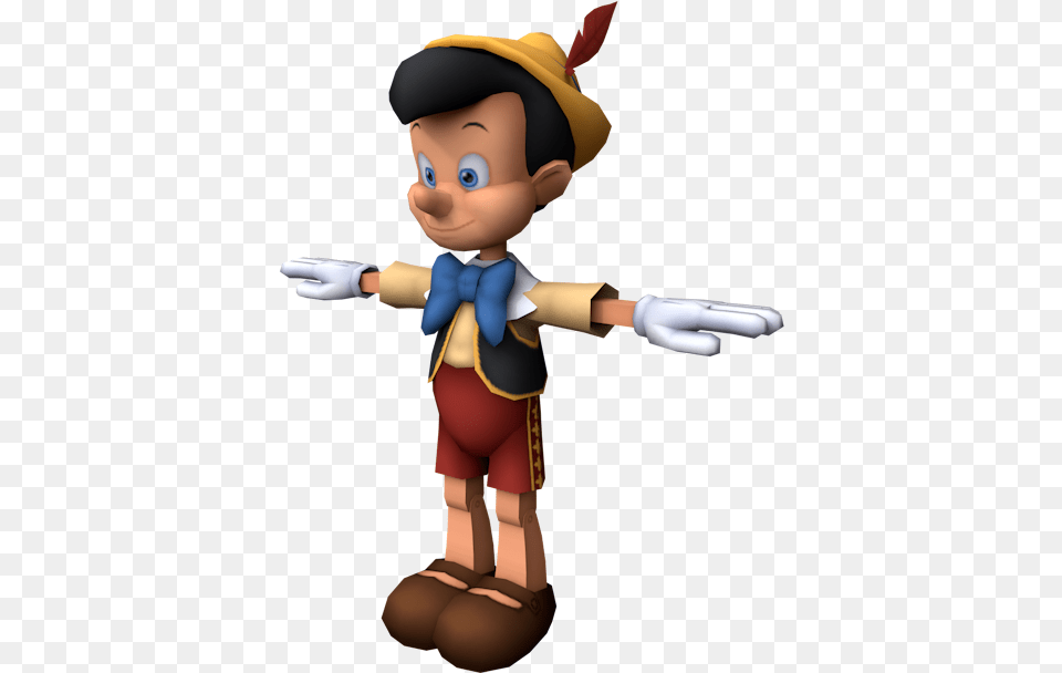 Playstation 2 Kingdom Hearts Pinocchio The Models Resource Pinocchio Kingdom Hearts Model, Baby, Person, Face, Head Free Png Download