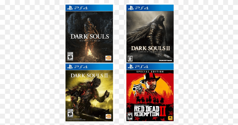 Playstation 4 Dark Souls Trilogy Red Dead Bonus Bundle Dark Souls Iii Ps4 Box, Book, Publication, Adult, Person Free Transparent Png