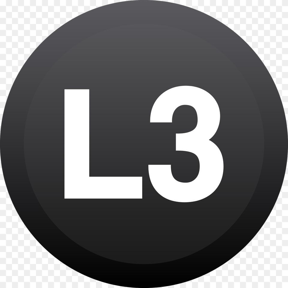 Playstation Button L3 Ps4 L3 Button Icon, Number, Symbol, Text, Disk Free Png