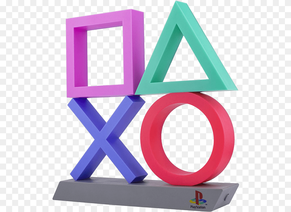 Playstation Icons Light Xl Paladone Playstation Lights Icons, Tape, Triangle, Text, Symbol Png