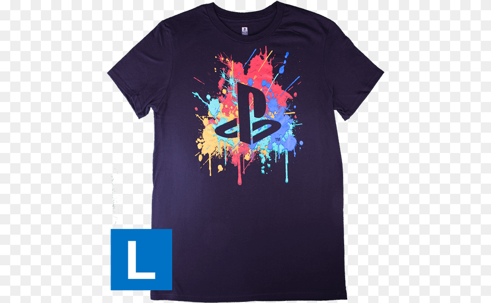 Playstation Paint Splatter Unisex T Shirt Playstation Now, Clothing, T-shirt Free Transparent Png