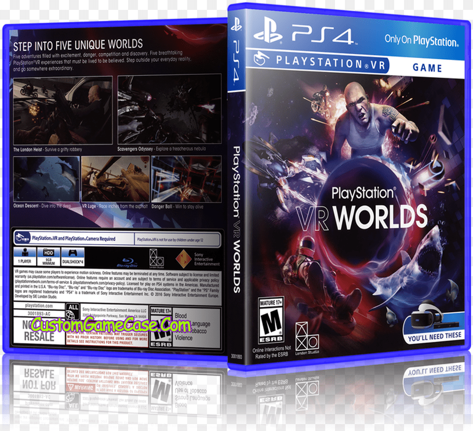Playstation Vr Worlds Playstation 4 Vr Worlds, Advertisement, Poster, Adult, Male Free Png