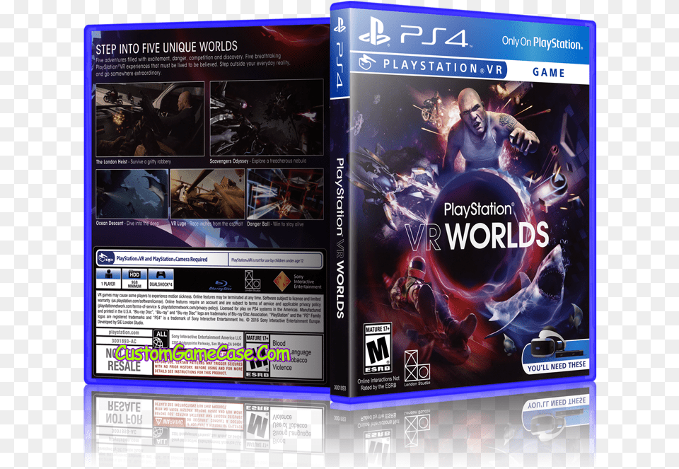 Playstation Vr Worlds Playstation Vr Worlds, Advertisement, Poster, Adult, Male Png Image