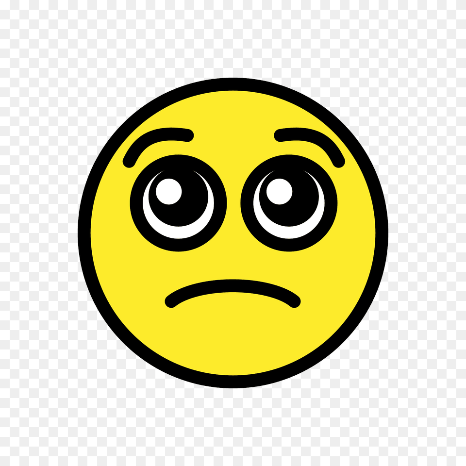 Pleading Face Emoji Clipart, Head, Person, Logo Free Png