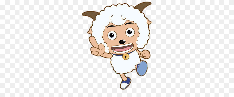 Pleasant Goat Holding Up Finger Free Png
