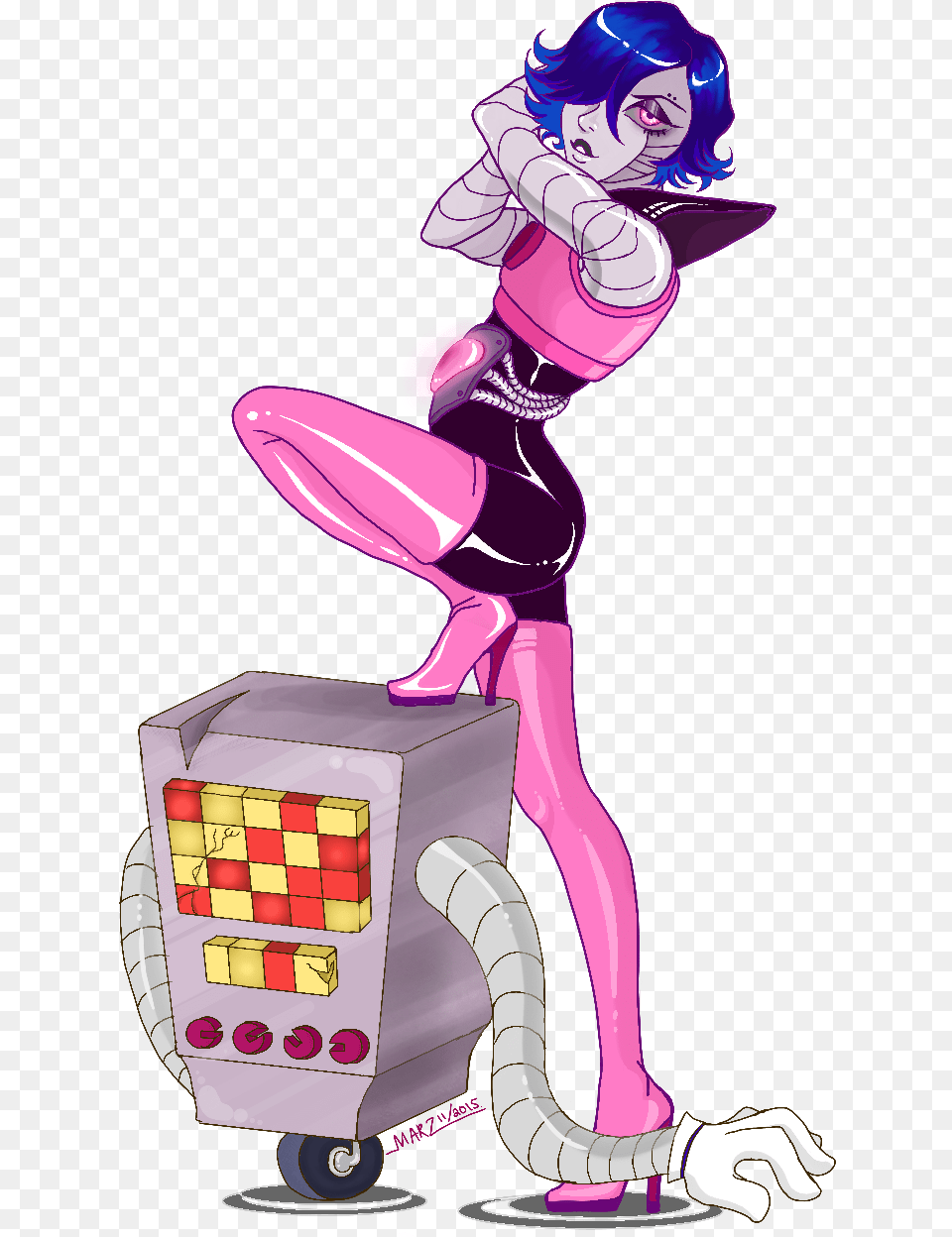 Please Consider Mettaton In Thigh Highs Cartoon, Book, Purple, Publication, Comics Free Png